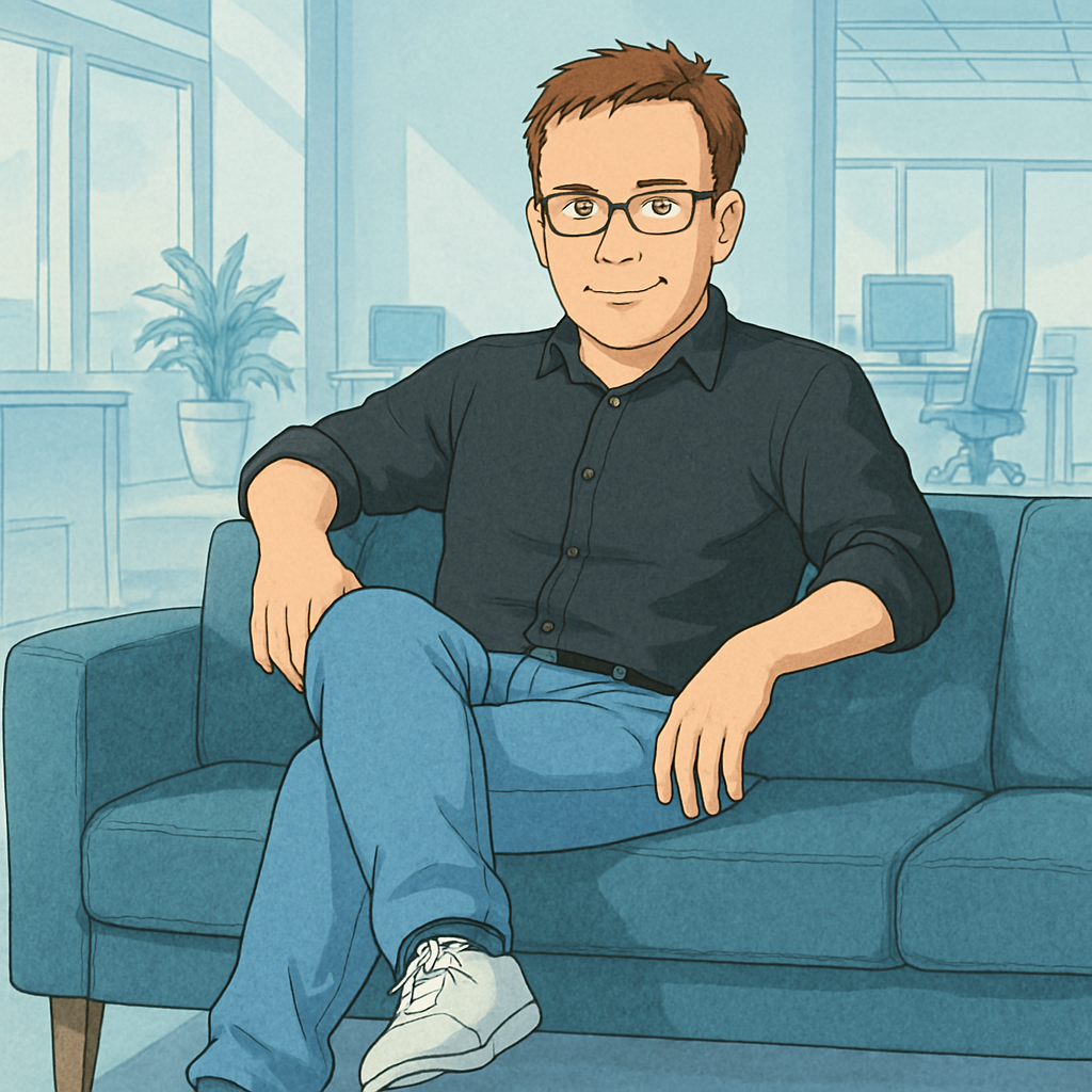 Porträt Marco Karch im Ghibli Stil